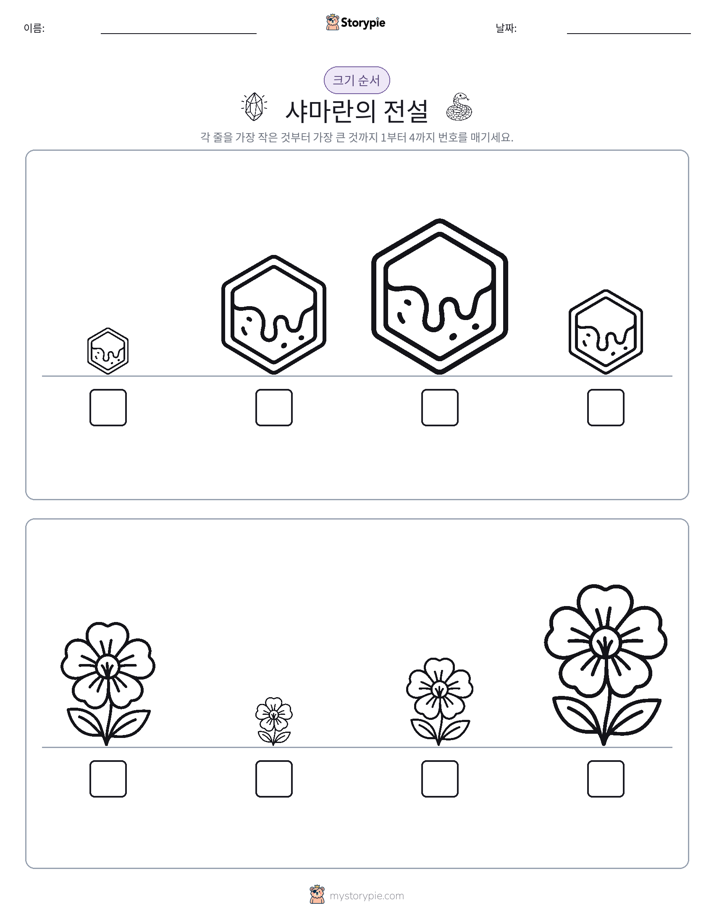 크기 순서