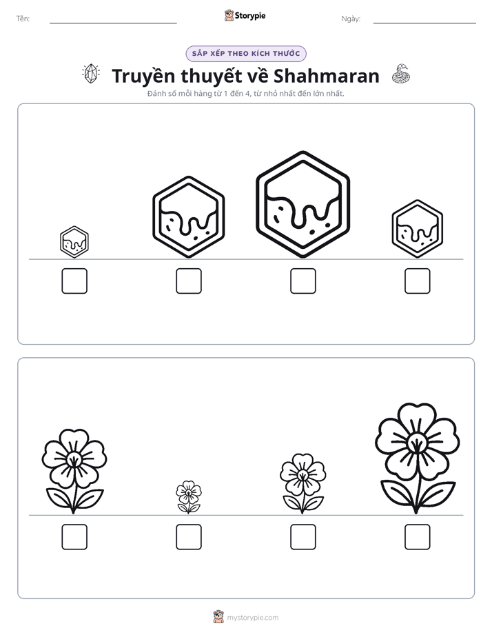 Thứ Tự Kích Thước