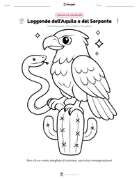 Anteprima della scheda stampabile di Leggenda dell'Aquila e del Serpente