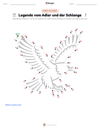 Legende vom Adler und der Schlange druckbare Arbeitsblatt Vorschau