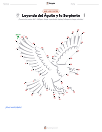 Vista previa de la hoja de trabajo imprimible de Leyenda del Águila y la Serpiente