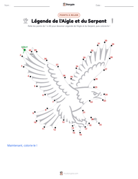 Aperçu de la feuille de travail imprimable Légende de l'Aigle et du Serpent