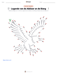 Legende van de Adelaar en de Slang afdrukbare werkblad voorbeeld
