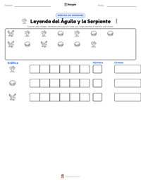 Vista previa de la hoja de trabajo imprimible de Leyenda del Águila y la Serpiente