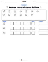 Legende van de Adelaar en de Slang afdrukbare werkblad voorbeeld