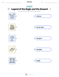 Legend of the Eagle and the Serpent printable worksheet preview
