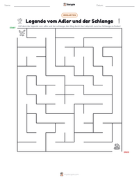 Legende vom Adler und der Schlange druckbare Arbeitsblatt Vorschau