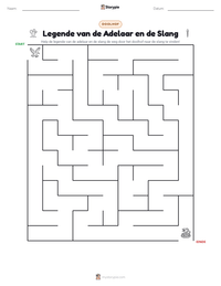 Legende van de Adelaar en de Slang afdrukbare werkblad voorbeeld