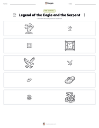 Legend of the Eagle and the Serpent printable worksheet preview