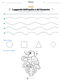 Anteprima della scheda stampabile di Leggenda dell'Aquila e del Serpente