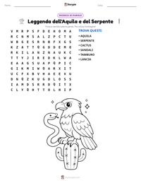 Anteprima della scheda stampabile di Leggenda dell'Aquila e del Serpente