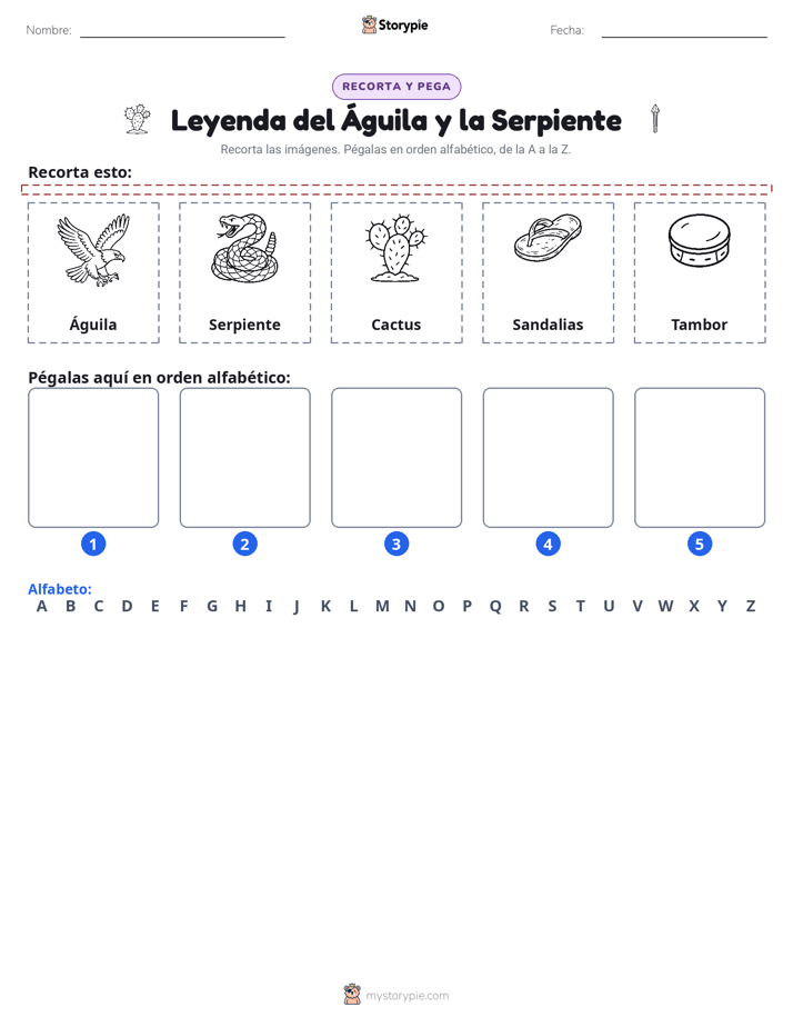 Cortar y Pegar el Alfabeto