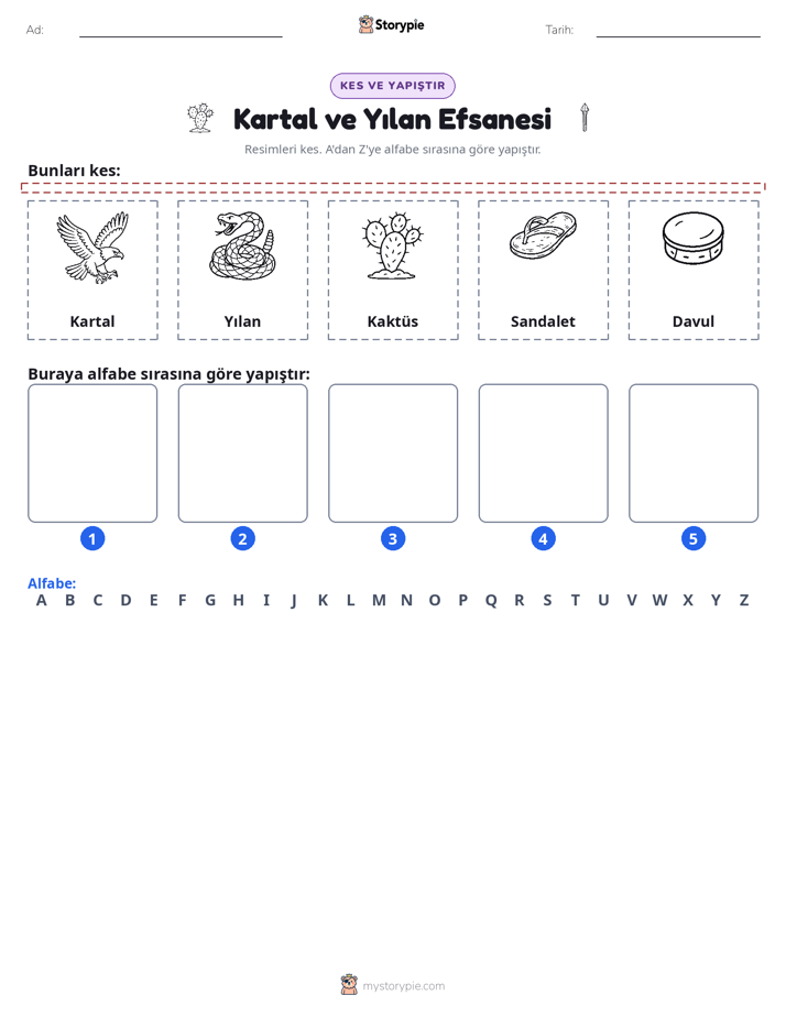 Kes & Yapıştır Alfabe