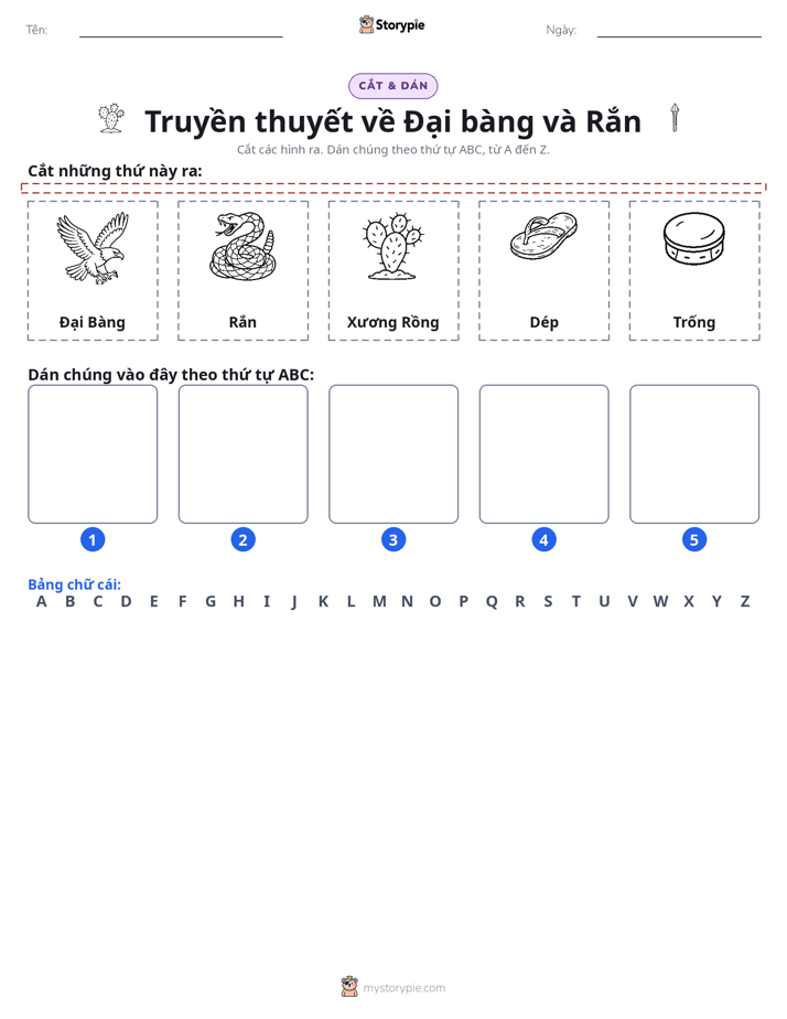Cắt & Dán Chữ Cái