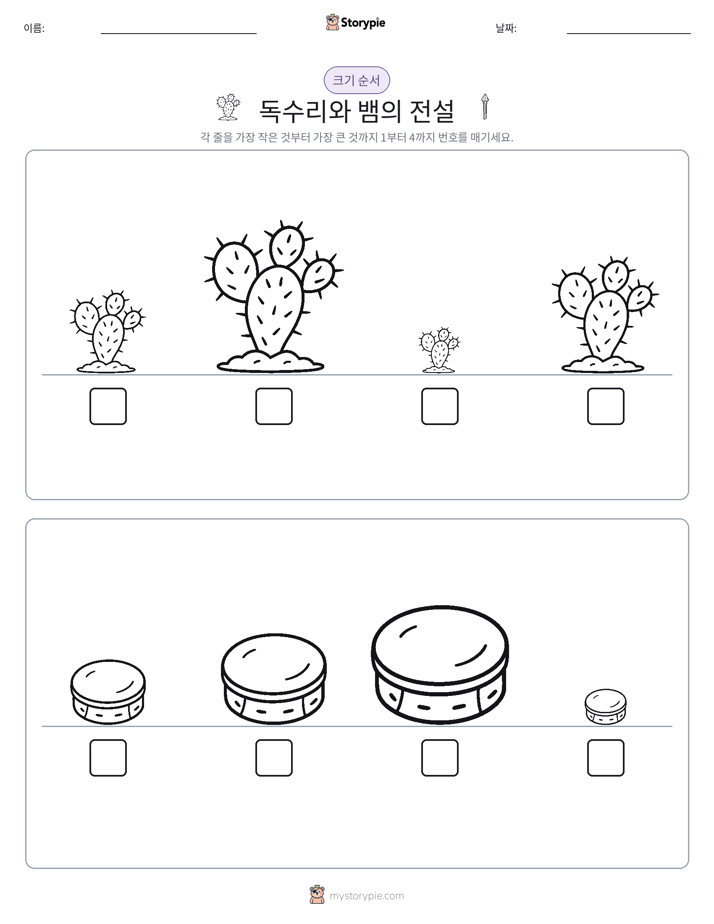 크기 순서