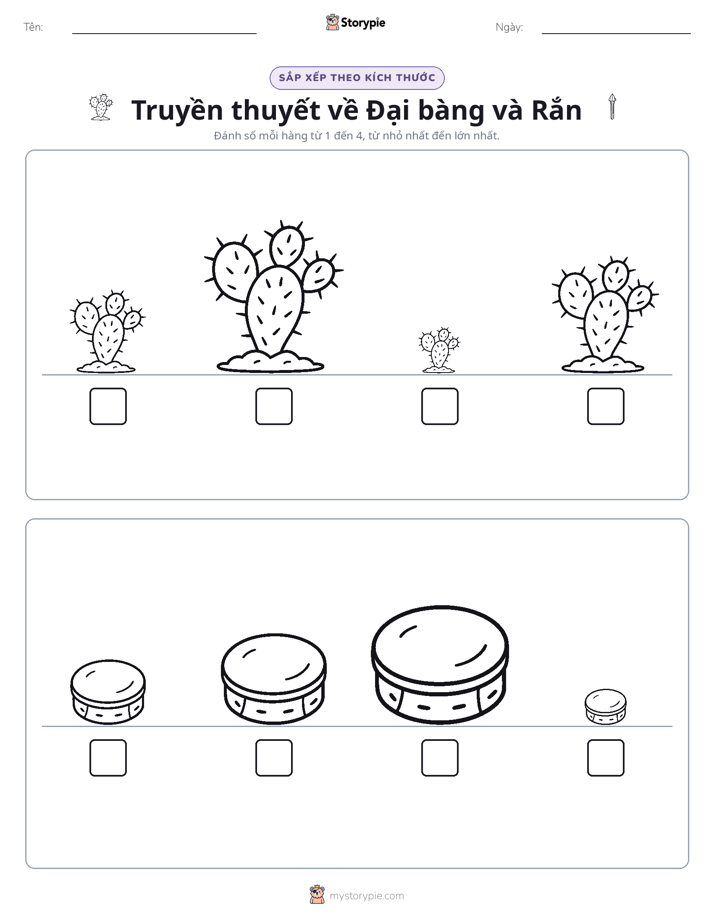Thứ Tự Kích Thước