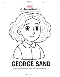 George Sand druckbare Arbeitsblatt Vorschau