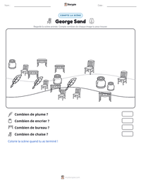 Aperçu de la feuille de travail imprimable George Sand