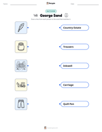 George Sand printable worksheet preview