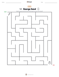 George Sand printable worksheet preview