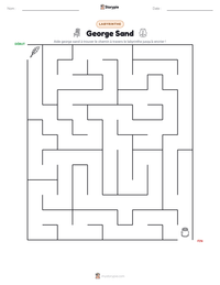 Aperçu de la feuille de travail imprimable George Sand
