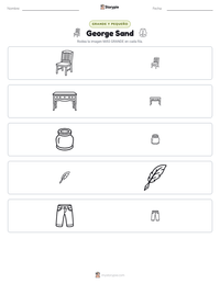 Vista previa de la hoja de trabajo imprimible de George Sand