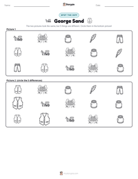 George Sand printable worksheet preview