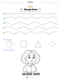 George Sand printable worksheet preview
