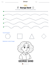 Aperçu de la feuille de travail imprimable George Sand