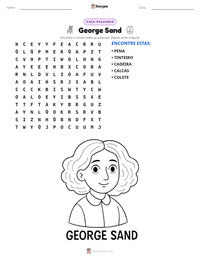 Prévia da folha de atividades imprimível George Sand