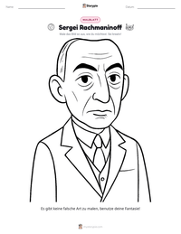 Sergei Rachmaninoff druckbare Arbeitsblatt Vorschau
