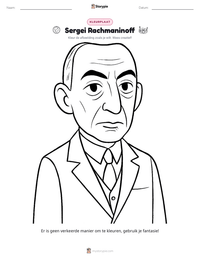 Sergei Rachmaninoff afdrukbare werkblad voorbeeld
