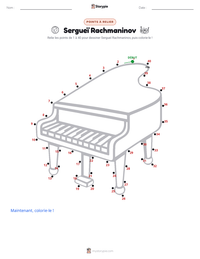 Aperçu de la feuille de travail imprimable Sergueï Rachmaninov