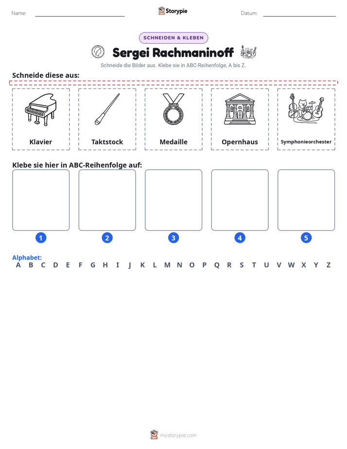 Schneiden & Einfügen Alphabet