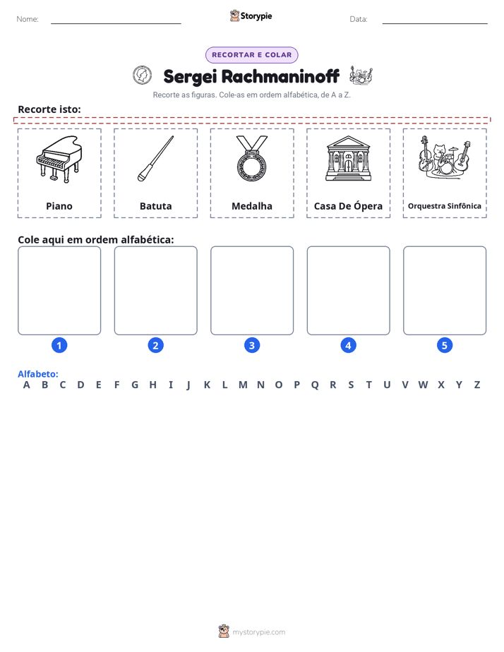 Recortar & Colar Alfabeto