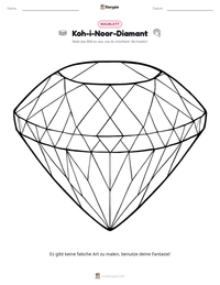 Koh-i-Noor-Diamant druckbare Arbeitsblatt Vorschau