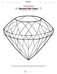 Aperçu de la feuille de travail imprimable Diamant Koh-i-Noor