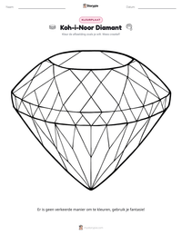 Koh-i-Noor Diamant afdrukbare werkblad voorbeeld