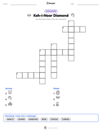 Koh-i-Noor Diamond printable worksheet preview
