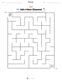 Koh-i-Noor Diamond printable worksheet preview