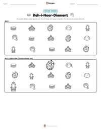 Koh-i-Noor-Diamant druckbare Arbeitsblatt Vorschau