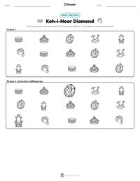 Koh-i-Noor Diamond printable worksheet preview