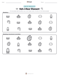 Koh-i-Noor Diamant afdrukbare werkblad voorbeeld