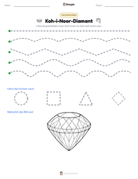 Koh-i-Noor-Diamant druckbare Arbeitsblatt Vorschau