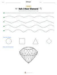 Koh-i-Noor Diamond printable worksheet preview