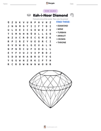 Koh-i-Noor Diamond printable worksheet preview