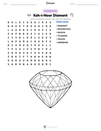 Koh-i-Noor Diamant afdrukbare werkblad voorbeeld