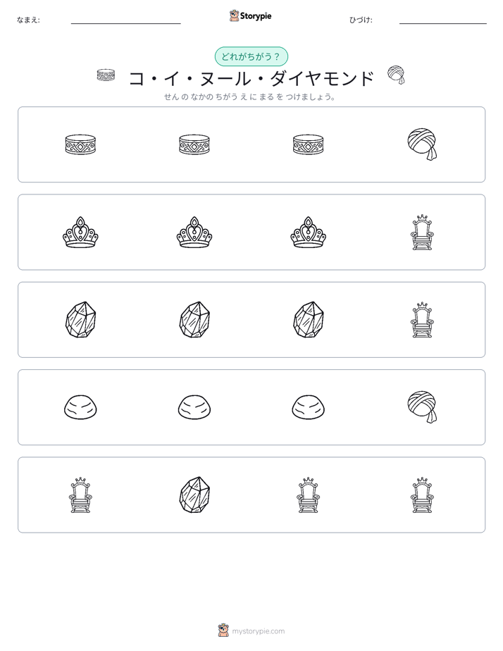 異なるものを見つけよう