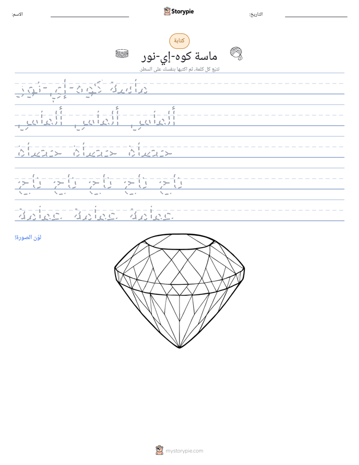 تمرين الكتابة