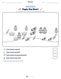 Pepin the Short printable worksheet preview